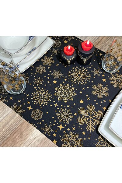 Zeren Home Спеціальний новорічний бігун, спеціальний трикутник з тканини Duck з новорічною тематикою (40x170 см)