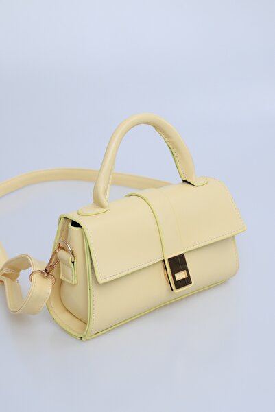 Shkup Faux Leather Women's Hand, Arm and Shoulder Bag with Snap Fasteners and Adjustable Strap