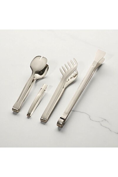 Hisar Servicing Tongs Set - 4 Pieces Grill Pasta Pastry Candy Tongs Set