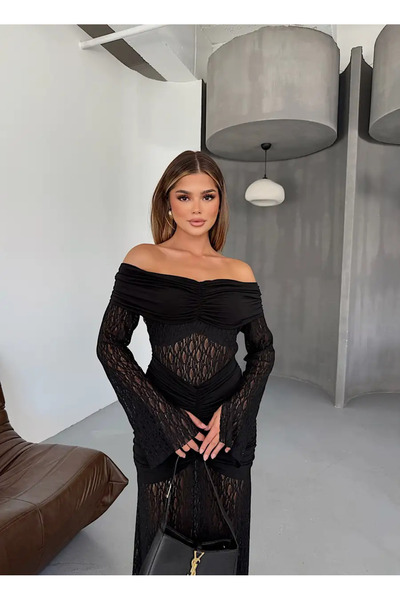 By ÖTE Premium Dantelli elbise