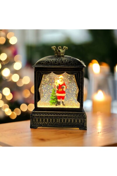 nesever store Yılbaşı Otomatik Işıklı Müzikli Kar Küresi USB - Pille Çalışır ...