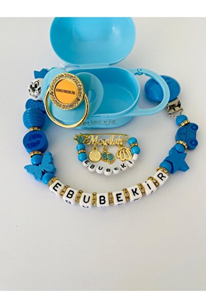 LİFİİ KİŞİYE ÖZEL TASARIMLI İSİMLİ-EMZİK-EMZİK ASKISI-EMZİK KUTUSU-BONCUKLU M...