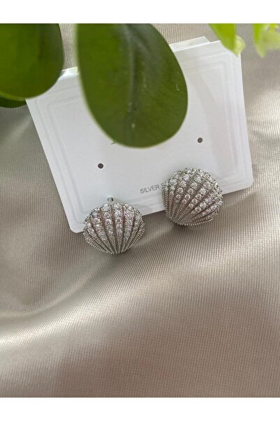 CD JEWELRY GÜMÜŞ RENK MİDYE MODEL KÜPE