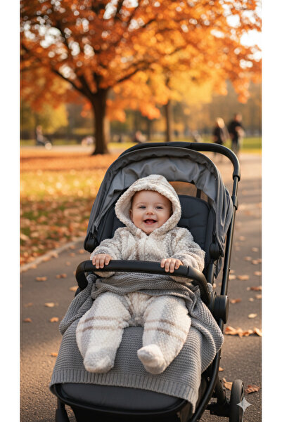 TinyAlp Peluş Kışlık Yumuşacık Ekose Velsoft Kız Erkek Bebek Tulum