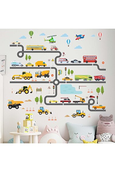 Al Raied ملصقات حائط سيارات ARS® كبيرة الحجم لمركبات البناء - ملصقات حائط شاح...