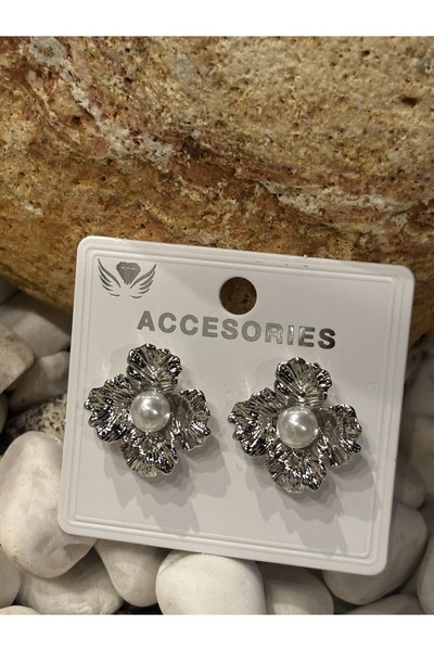 Luz De Viento Vintage İncili Çiçek Kadın Küpe Kombin