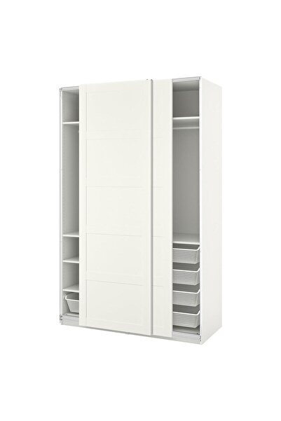 Genel Markalar Pax/bergsbo, Pax Sürgü Kapaklı Gardırop, 150x66x236 Cm, Beyaz