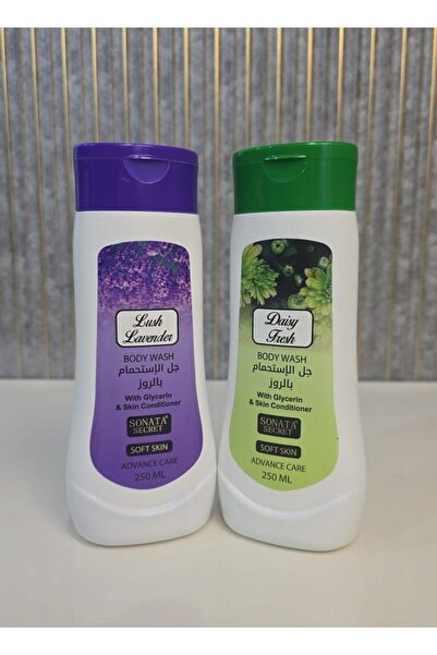 SONATA مجموعة جل الاستحمام برائحة اللافندر والأقحوان المنعشة - 2 × 250 مل من ...