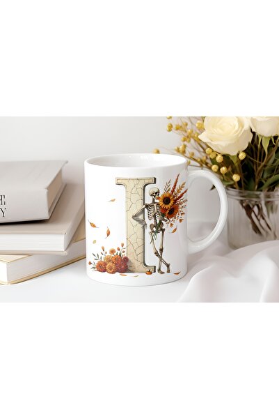 Beramussa كوب على شكل حرف I مع رمز تعبيري على شكل قلب مربع وردي - كوب قهوة وش...