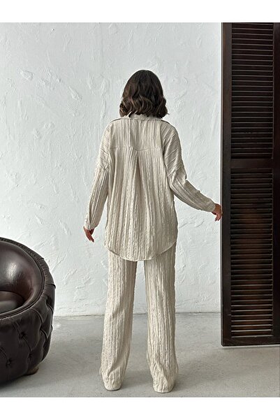 Zeynep Öykü Style Women's Shirt Pants Bottom Top Set