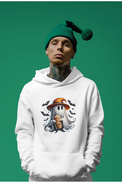 MAGORS سترة رياضية طويلة الأكمام مطبوعة بتصميم عيد الهالوين مصنوعة من القطن ب...