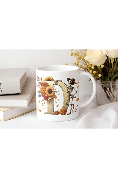 Beramussa كوب على شكل حرف D مع رمز تعبيري على شكل قلب مربع وردي - كوب قهوة وش...