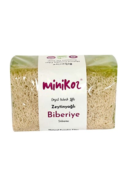 Minikoz Natural Soap with Pumpkin Fiber, Olive Oil and Rosemary Extract – Skin Firming & Moisturizing (120 Gr)