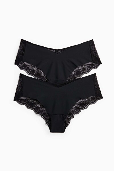 H&M 2-pack microfibre and lace hipster briefs
