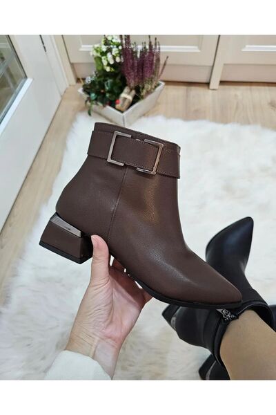 BARAK SHOES KADİN SİVRİ BURUN BOT YANDAN TOKALİ YENİ SEZON