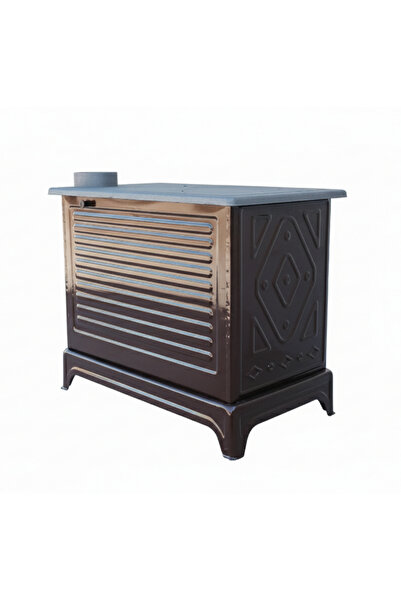 dolunay ısı cihazları Kahverengi Fırın Soba 0.60 Sac İki Adet Kova ve Izgara Dolunay Isı