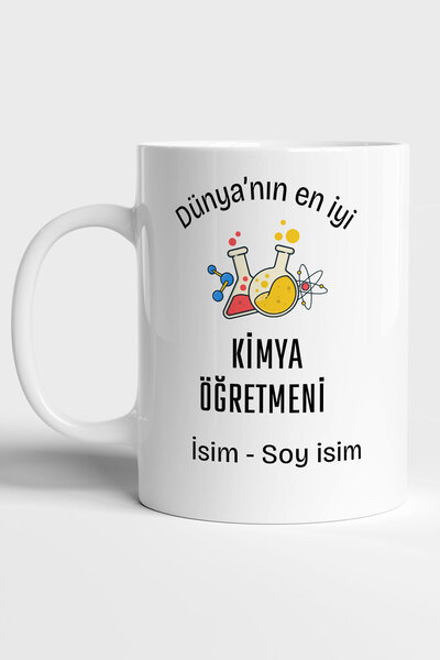 GRN TASARIM World's Best Teacher Printed Personalized Mug Cup