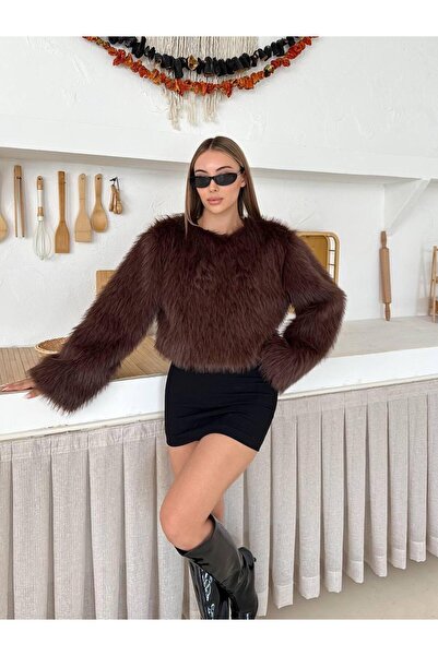 VERA LİFE Soft Textured Oversize Plush Sweater