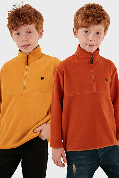 Lela Soft Textured Zippered Stand Collar Ribbed 2-Pack Fleece Children's Polar 5905002S2