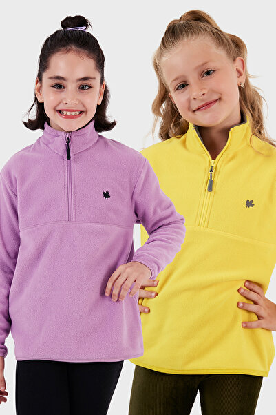 Lela Soft Textured Zippered Stand Collar Ribbed 2-Pack Fleece Children's Polar 5905002S2