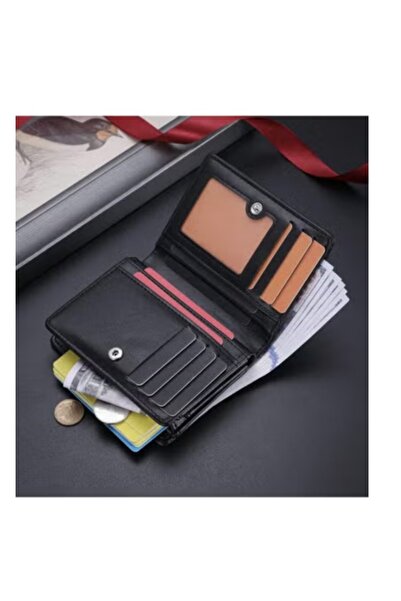 VEYA New Men's Vintage Style Deer Head Design Wallet, Multifunctional Practical Zipper Wallet, Multi-slots