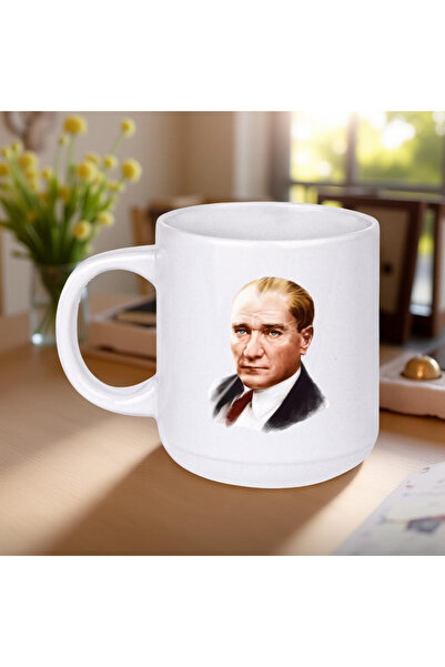 Atatürk Baskılı Seramik Kupa Bardak