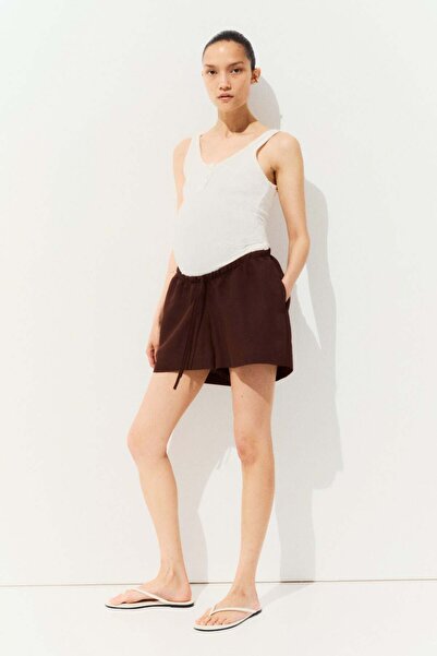 H&M MAMA Before & After Linen-blend shorts