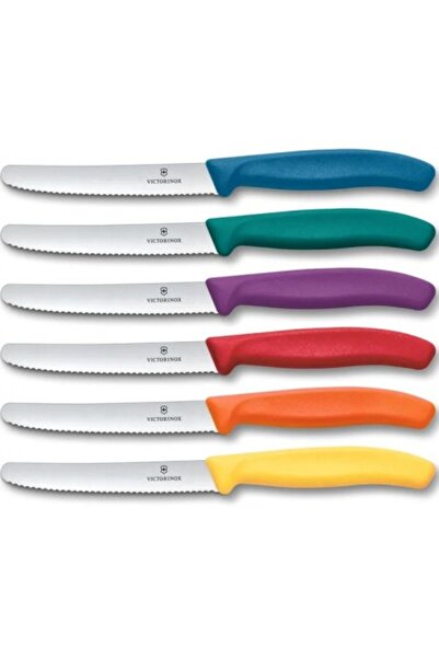 Victorinox Set 6 Cutite de Masa Swiss Classic 6.7836.6C1, Lama Zimtata 11 cm, Multicolor