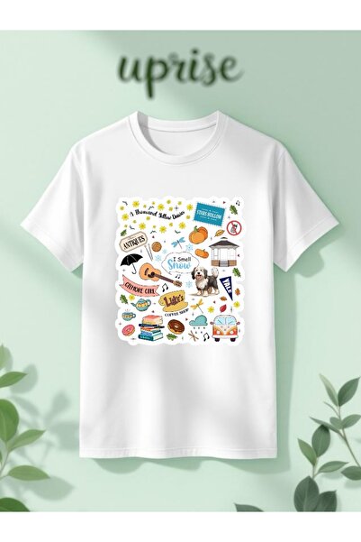 Vordevia Gilmore Girls Tricou Oversize din bumbac cu imprimeu de design