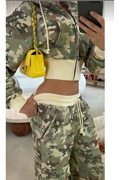 eyonnwear Y2K Kamuflaj Premıum Baggy Eşofman Takımı