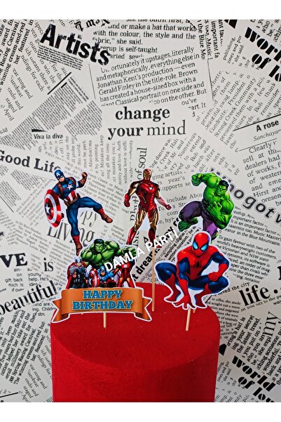 DAMLA PARTİ Süper Kahramanlar 5li Kürdan Seti, Süper Kahramanalar Doğum Günü ...