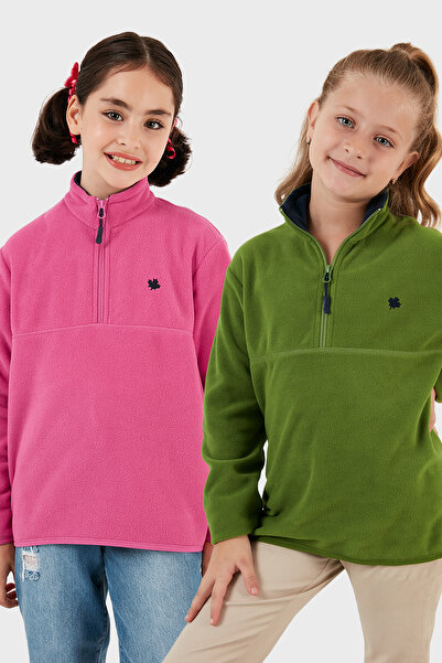 Lela Soft Textured Zippered Stand Collar Ribbed 2-Pack Fleece Children's Polar 5905002S2
