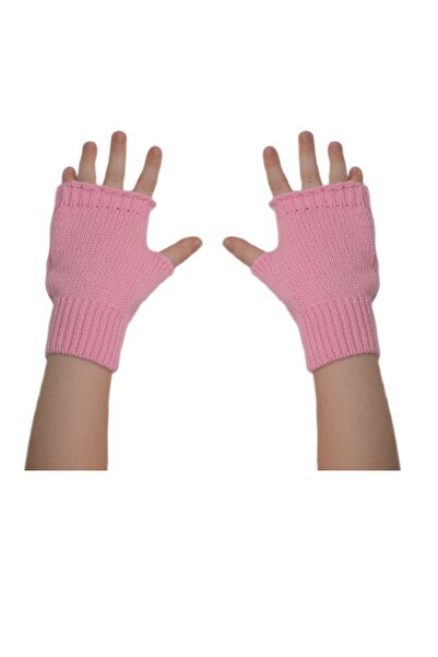 Sevimli Unisex Çocuk Parmaksız Kışlık Örme Triko Eldiven