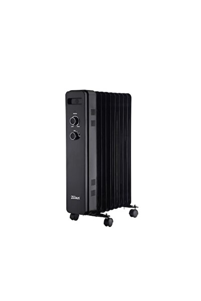 Zilan Calorifer electric , Negru, 9 elemnti, putere 2000W, termostat reglabil