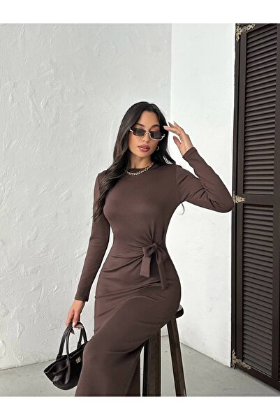 alenmoda Дамска рокля от модална тъкан с принт на звезди