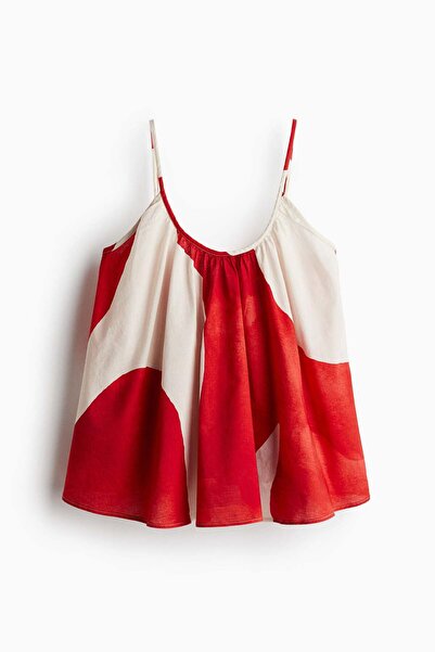 H&M Flared cotton strappy top