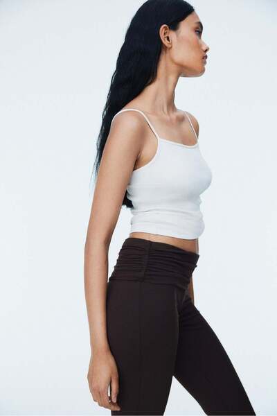 H&M Gathered microfibre yoga pants
