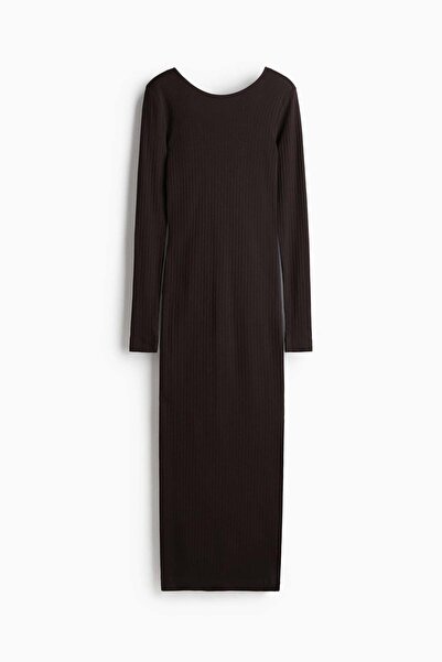 H&M Ribbed scoop-back dress