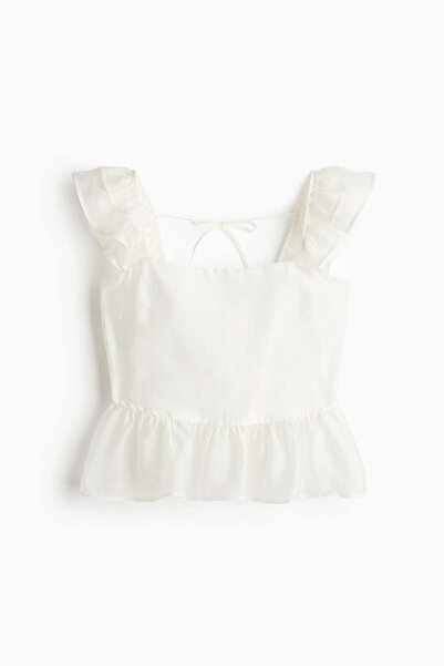 H&M Tie-detail peplum blouse