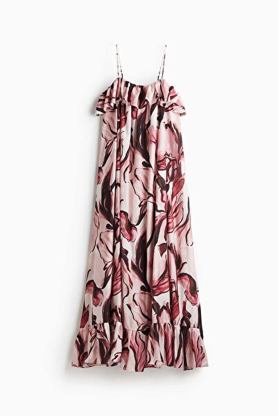 H&M فستان ماكسي واسع الأرجل