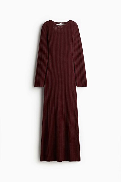 H&M Open-back pointelle-knit dress