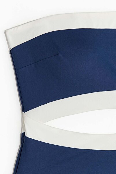 H&M Padded-cup cut-out bandeau swimsuit