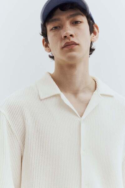 H&M Loose Fit Ribbed resort shirt