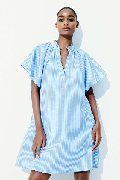 H&M فستان موسلين على شكل حرف A