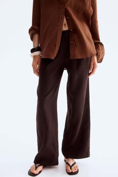 H&M Linen drawstring trousers
