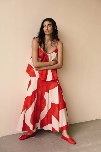 H&M Flared cotton strappy top