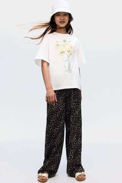 H&M Textured jersey trousers