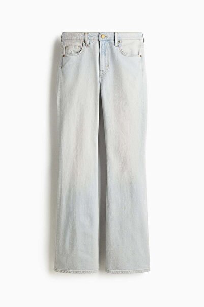 H&M بنطال جينز واسع الساق