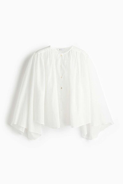 H&M Voluminous ramie blouse