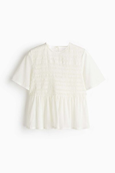 H&M Smocked peplum top